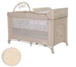 Lorelli Noemi 2 Plus multifunkciós utazóágy - Fog Beige Star - pepita