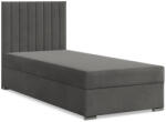 GreenSite Agen Egyszemélyes Ágy, Bársony, Ágyneműtartóval, Sötétszürke - fizz