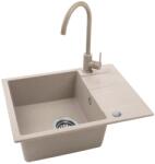 Kuchinox Set chiuveta de granit si baterie, Kuchinox Bon S49B413Y, culoare bej