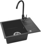 Kuchinox Set chiuveta de granit si baterie, Kuchinox Bon S49B713Y, culoare neagra