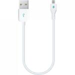 Ttec Кабел Mini Cable 30cm Micro USB Charge/Data Cable - Бял