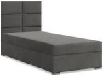 GreenSite Calvi Egyszemélyes Ágy, Bársony, Ágyneműtartóval, Sötétszürke