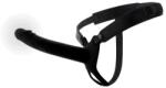 Hidden Desire Dorinta Ascunsa Infern Strap-on cu Dildo Realist 20cm Scobit Gol in Interior cu Inel de Prindere de Testicule si Vibratii Negru