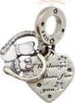 ÉkszerM Ezüst örökre A Szívedben Cicás Charm