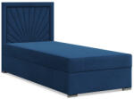 GreenSite Vicenza Egyszemélyes Ágy, Bársony, 120 x 200, Ágyneműtartóval, Kék