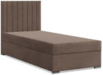 GreenSite Agen Egyszemélyes Ágy, Bársony, Ágyneműtartóval, Barna