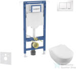 Geberit Duofix falra szerelhető WC szett, Villeroy & Boch Subway 2.0 CeramicPlus WC soft close ülőkével, Geberit Sigma 30 fehér/fényes króm nyomólappal SANI11CK3116 (SANI11CK3116)