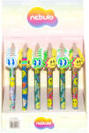 Nebulo Zseléstoll radírozható, nyomógombos, smile, 36 db/display Nebulo (DT-SMILE) - cartridge