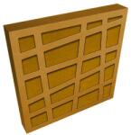 Jocavi LEAKYFM LFM060 - 600 x 600 x 80 mm Stejar Galben (RAL 1003)