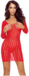 Passion BS110 szexi hálós miniruha piros
