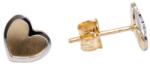 Ékszershop Bicolor matt szív arany fülbevaló (1309805)