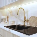 Gamma Awra konyhai csaptelep szálcsiszolt arany, beépíthető (BAA-BGD)