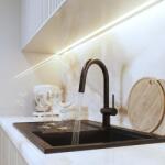 Gamma Ana konyhai csaptelep fekete, beépíthető (BANA-BK)