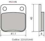 RMS Placute frana Honda 250 92 Arctic Cat DVX 400 04 (225101440RM)