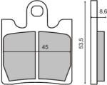 RMS Placute frana fata Suzuki Burgman 250 98 99 (225100380RM)