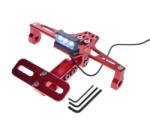 WMX Suport numar cu lampa pentru moto atv, din aluminiu, culoare rosu, universal (AW568991R) - mxenduro