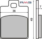 RMS Placute frana Piaggio Zip Liberty (225100300RM)