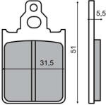 RMS Placute frana Piaggio Quartz Zip (225100160RM)