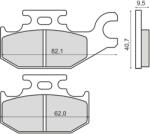 RMS Placute frana sinter Suzuki UH 200 Burgman spate (225102873RM)