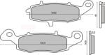 RMS Placute frana Suzuki GS 500 96- 05 GSF 600 Bandit 00- 04 (225101250RM)