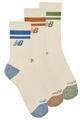 New Balance Sport zoknik ACTIVE LIFESTYLE STRIPED CREW SOCKS 3 PACKS Bézs L