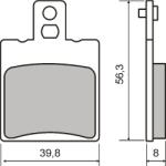 RMS Placute frana Malaguti Ciak 125-150 00- 06 F18 00- 02 Leonardo 125-150 99 (225102020RM)