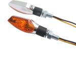 JMT Set semnalizari JMP 12V H6W brat scurt prindere M8 culoare argintiu (7050061MA)