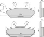 RMS Placute frana (Sinter) Yamaha XTZ 660 Tenere 1991-1996 (225103203RM)