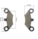 XTR Set 2 placute frana fata atv 200cc, china 97x42cm (EVRTT-33) - mxenduro