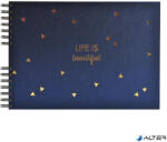 Exacompta Fotóalbum, spirál, 32x22 cm, 25 lap, EXACOMPTA 'Life', kék (16452E)