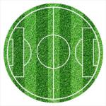 Dekora Hârtie comestibilă pentru tort - Teren de fotbal 20 cm