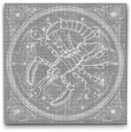  PontPöttyöző - Skorpió Méret: 50x50cm, Keretezés: Kartonlemezen, Szín: Fekete