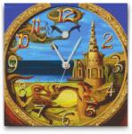  Gyémántszemes kirakó - Absztrakt óra Méret: 50x50cm, Keretezés: Keret nélkül (csak a vászon), Gyémántok: Négyzet alakú