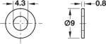 Interexport Kft Müanyag alátét 4, 3x9x0, 8mm
