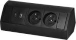 ORNO Sertar de mobilier negru 2x220V+USB(A+C) (O-OR-GM-9039_B)