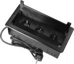 ORNO Priză pentru mobilă, negru, 3x2P+E, cablu de 1, 5m (O-OR-GM-9045_B)