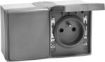 ORNO Priză dublă AQUATIC PRO IP 55 gri/grafit (O-OR-OE-7406_GR)