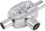 Cabletech Distribuitor antenă cu mufă IEC - 2x știft, metalic (L-ZLA0363)