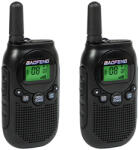  Stație radio PMR dublă 2W neagră 2 buc (24-929-) Statii radio