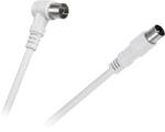 Cabletech Cablu coaxial TV-VIDEO alb 10m unghiular (L-KPO2740F-10)