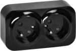 ORNO Priză dublă 16A/230V, negru, 10buc (O-OR-OE-7206_B_10)