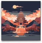  Festés számok szerint - Templom a hegyekben Méret: 30x30cm, Keretezés: Műanyagtáblával