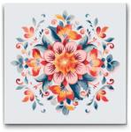  Festés számok szerint - Virágminta Méret: 30x30cm, Keretezés: Műanyagtáblával