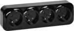 ORNO Suport negru cu 4 prize IP20, 16A, 230V (O-OR-OE-7210_B)