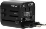 ORNO Adaptor de călătorie pentru 200+ țări, 8 A, 100-240 V (O-TA-1)