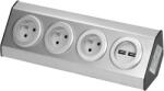 ORNO Priză electrică cu încărcător USB INOX (O-FS-3)