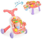 Moni járássegítő 2in1 kisasztallá alakítható, kosárral PINK