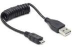 Gembird Cablu USB AM-Micro Spiral 20-60 cm