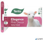 Tento Toalettpapír, 3 rétegű, kistekercses, 16 tekercs, TENTO 'Ellegance Pink Decor', fehér (229386)