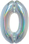  0 szám irizáló fólia lufi - partywebshop